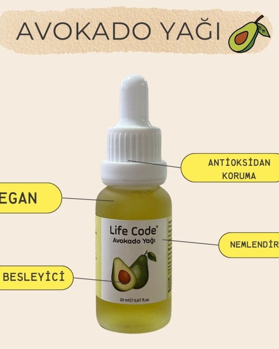 %100 Doğal Avokado Yağı 20 ml