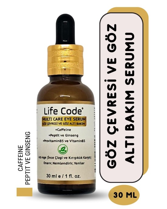 LİFE CODE GÖZ ÇEVRESİ VE GÖZ ALTI BAKIM SERUM 30 ML