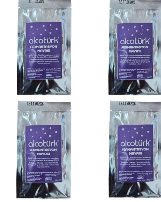  Alcotürk Şarap Mayası 10 gr *4 adet