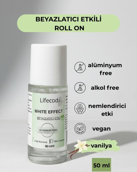 Alüminyumsuz Beyazlatıcı Etkili Roll on 50 ml Vanilya Kokulu