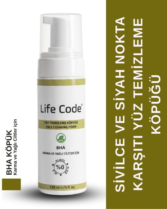 Yüz Temizleme Köpüğü BHA ( Karma Ve Yağlı Ciltler İçin ) 150 ml.