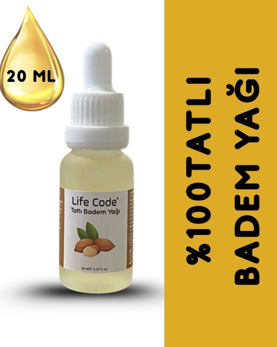 LİFE CODE %100 Doğal Tatlı Badem Yağı 20 ml