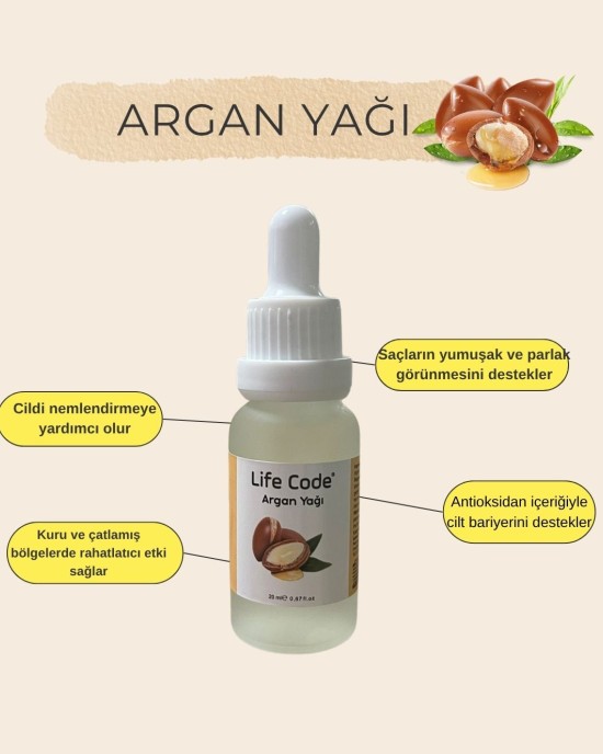 LİFE CODE %100 Argan Yağı 20 ml