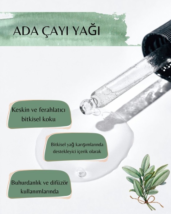 LİFE CODE %100 Doğal Ada Çayı Yağı 10 ml