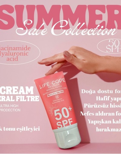 LİFE CODE Lıfe Code Bb Güneş Kremi Mineral Filtre Renk Tonu Eşitleyici 50 Spf 50 ml
