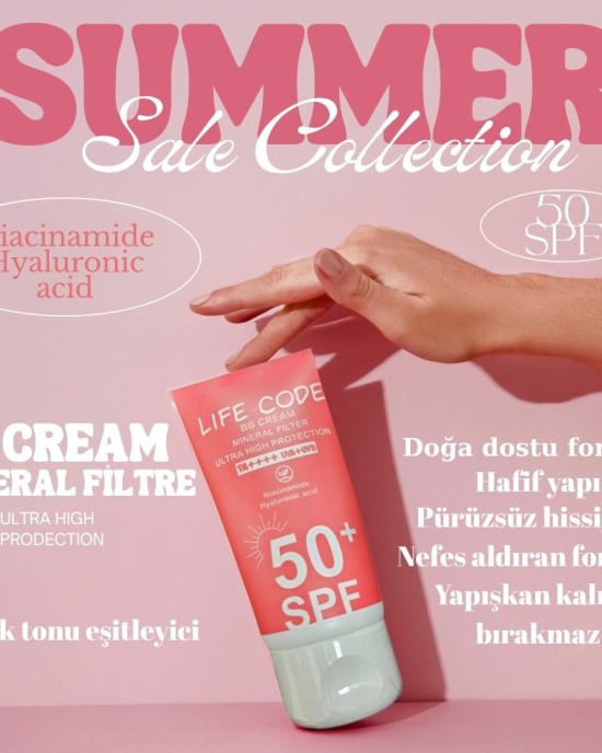 LİFE CODE Lıfe Code Bb Güneş Kremi Mineral Filtre Renk Tonu Eşitleyici 50 Spf 50 ml