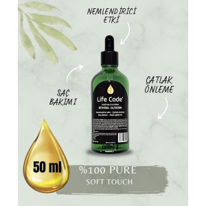 LİFE CODE Life Code Bitkisel Gliserin 50 ml. Damlalıklı Şişe