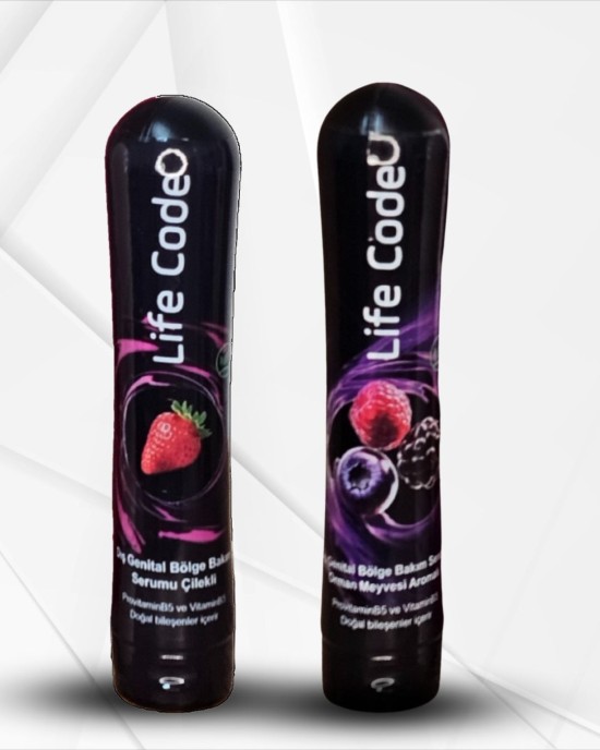 2 Si Bir Arada Life Code Kaygantırıcı Genital Jel Serum Çilek Hazzı 125 ml.  VE Life Code Kaygantırıcı Genital Jel Serum Orman Meyvesi Aromalı 125 ml.
