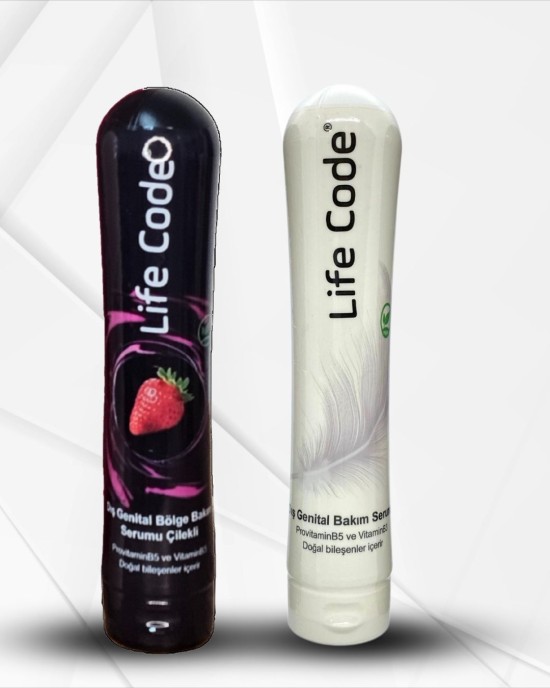 2 Si Bir Arada Life Code Kaygantırıcı Genital Jel Serum Çilek Hazzı 125 ml.  VE Life Code Kaygantırıcı Genital Jel 125 ml.