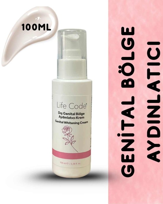 LİFE CODE Life Code Genital Bölge Beyazlatıcı Krem, Bikini Bölgesi, Koltukaltı, Dirsek Beyazlatma 100 ml