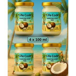 LİFE CODE Hindistan Cevizi Yağı 100 ml*4 adet
