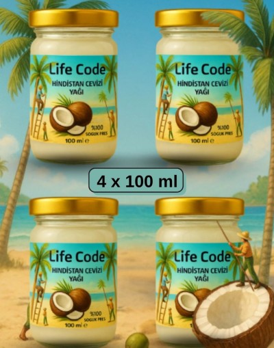 LİFE CODE Hindistan Cevizi Yağı 100 ml*4 adet