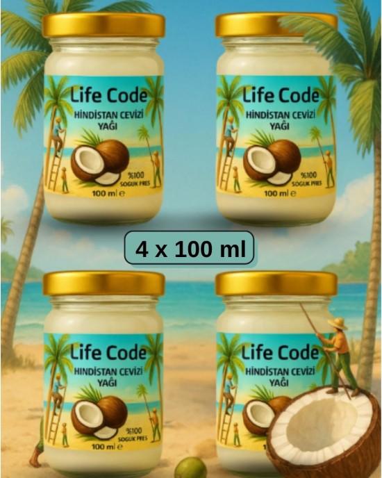 LİFE CODE Hindistan Cevizi Yağı 100 ml*4 adet