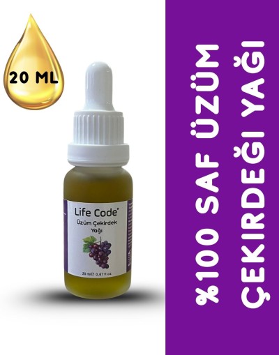  Life Code %100 Saf Üzüm Çekirdeği Yağı 20 ml